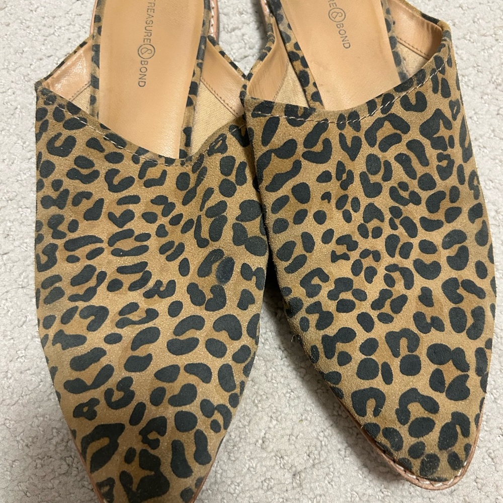 Treasure and Bond leopard Mule 10
